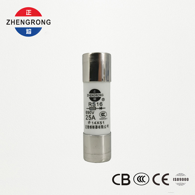 14*51mm 500V 25A RS16 उच्च ब्रेकिंग क्षमता फ्यूज