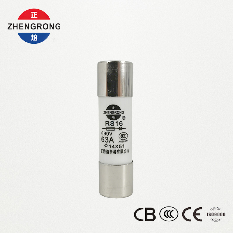 14*51mm 500V 63A RS16 उच्च ब्रेकिंग क्षमता फ्यूज
