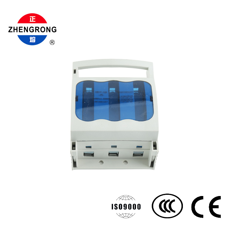 3 पोल फ्यूज स्विच डिस्कनेक्टर 100A 690V DIN रेल