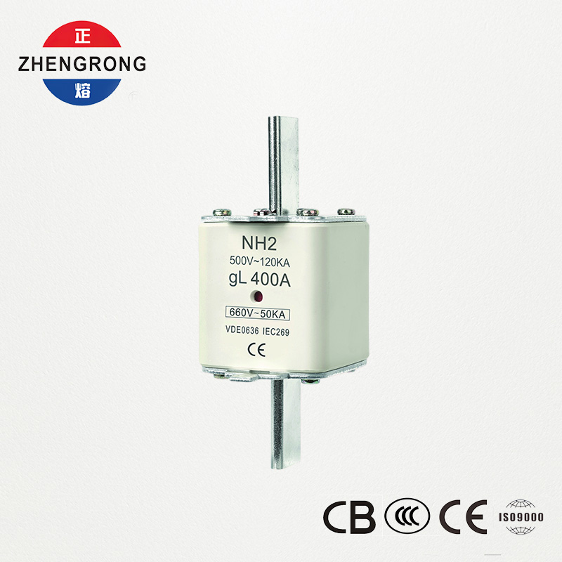 CE आणि IEC प्रमाणित फ्यूज लिंक NH2 660V 400A उच्च ब्रेकिंग क्षमता