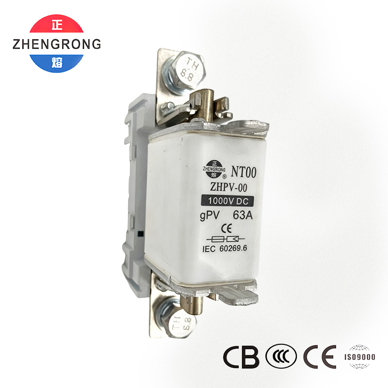 ZHPV-00 63A 1000V DC फोटोव्होल्टेइक प्रोटेक्शन फ्यूज - CE प्रमाणित